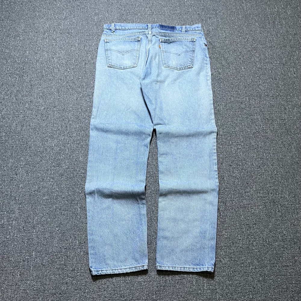 Vintage Levi's 509 Orange Tab Jeans 36x32 Light Wash Denim Straight Leg 90s USA